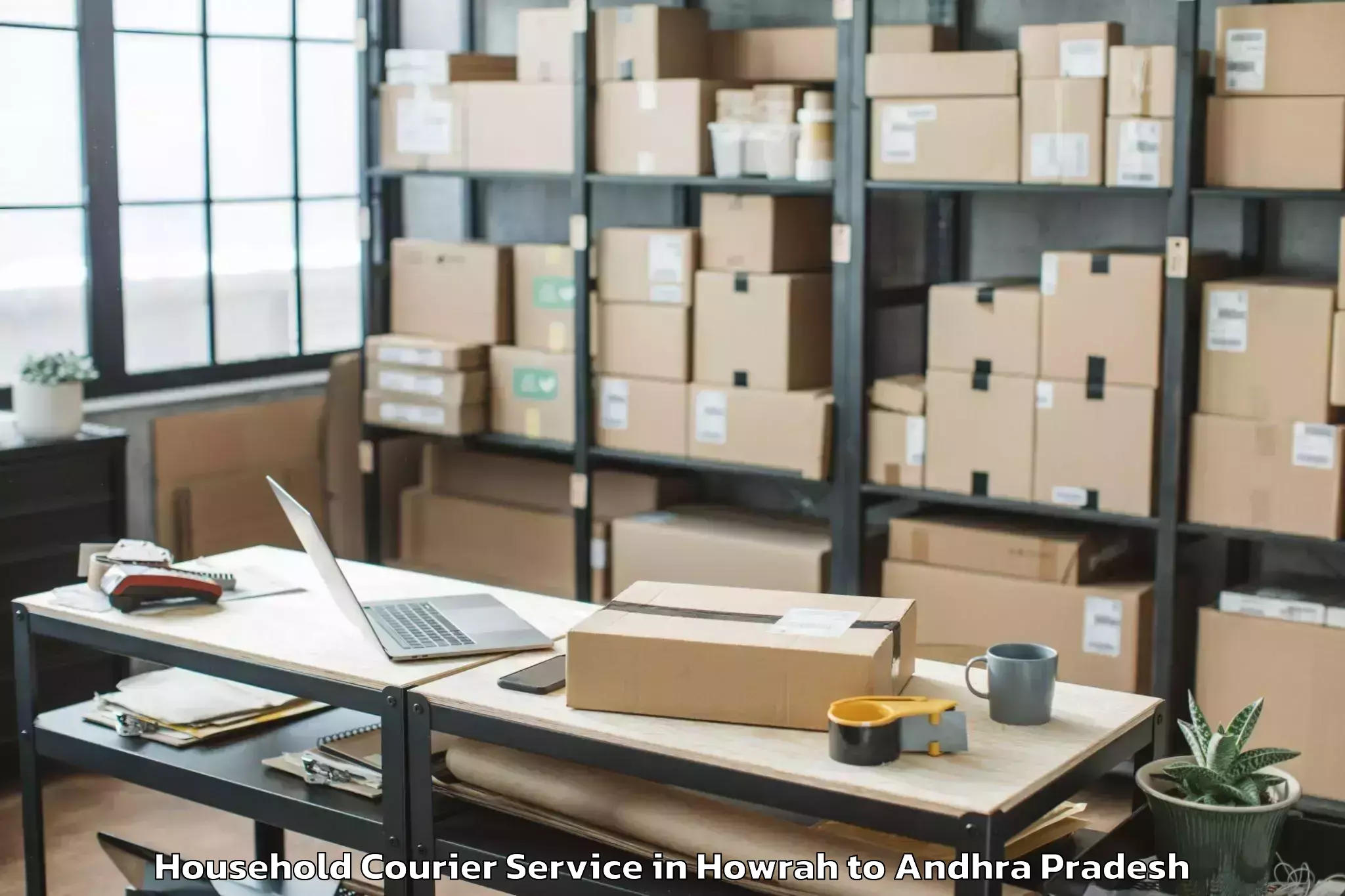 Reliable Howrah to Donakonda Household Courier